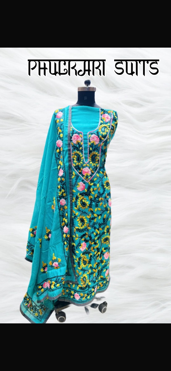 Phulkari traditional handwork suit