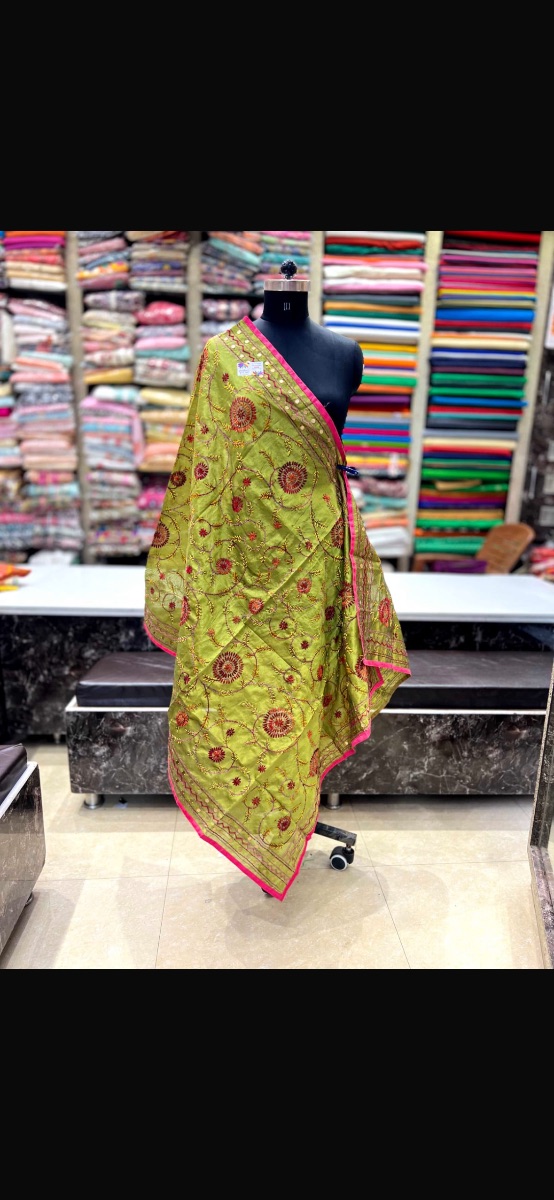 Chanderi handwork dupatta